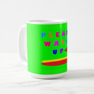 言葉遣いでデザインライムグリーンを洗い流して コーヒーマグカップ