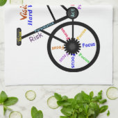 言葉、やる気を起こさせるサイクリング、サイクリング、バイクウォンズ キッチンタオル (折り畳み)