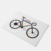 言葉、やる気を起こさせるサイクリング、サイクリング、自転車メンズ ドアマット (アングル)