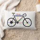 言葉、やる気を起こさせるサイクリング、サイクリング、自転車メンズ ランバークッション (ブランケット)