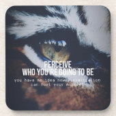 言葉 – やる気を起こさせる知覚と視覚化 コースター (正面)