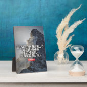 言葉 – やる気を起こさせる飢えた狼登山ザヒル フォトプラーク (側面)