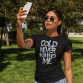 言葉、凍ってい冬のメッセージ Tシャツ