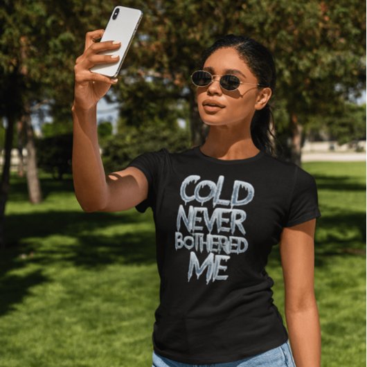 言葉、凍ってい冬のメッセージ Tシャツ