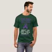 言葉 態度 行動 紫のリボン オーバードーズ Tシャツ (正面フル)