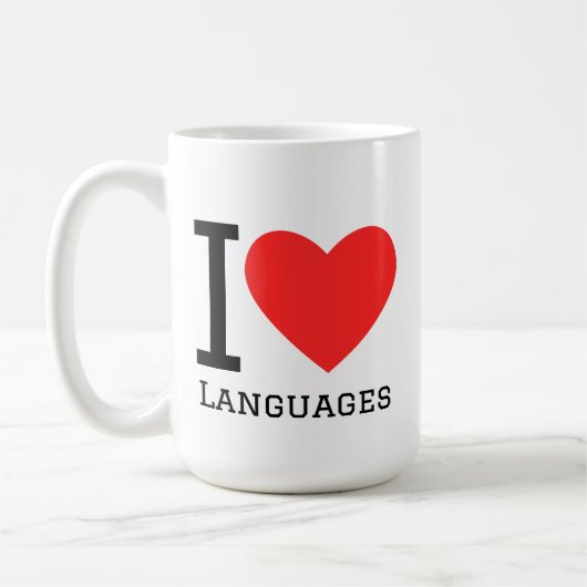 言語が好き コーヒーマグカップ (左)