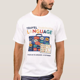 言語で旅するヨーロッパ言語の日Tシャツ Tシャツ