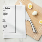 言語による違う耳 キッチンタオル (四つ折り)