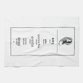 言語による違う耳 キッチンタオル