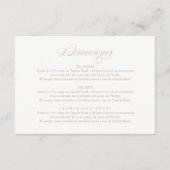 言語のスペインの披露宴と方向 エンクロージャーカード (裏面)