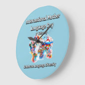 言語の多様性母国際的語 ラージ壁時計 (傾斜)