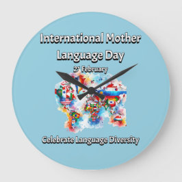 言語の多様性母国際的語 ラージ壁時計