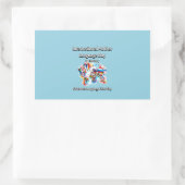 言語の多様性母国際的語 長方形シール (バッグ)