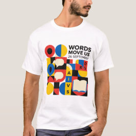 言語の日 バウハウス 幾何学的な言葉が私たちを動かす Tシャツ