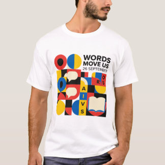 言語の日 バウハウス 幾何学的な言葉が私たちを動かす Tシャツ