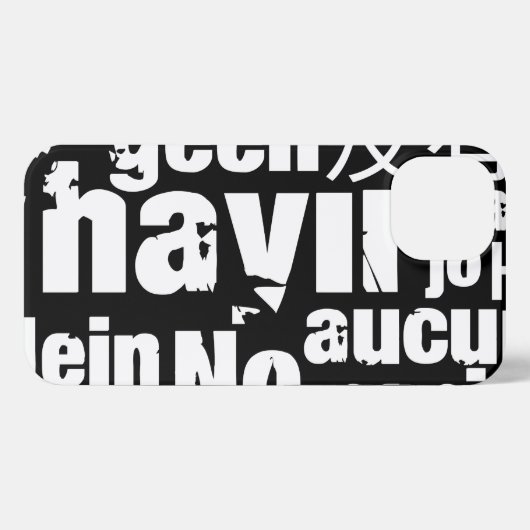 言語の「No」違う iPhoneケース (裏面横)