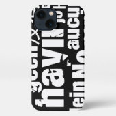 言語の「No」違う iPhoneケース (裏面)