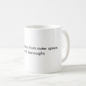 言語は宇宙、引用文のマグからのウイルスです コーヒーマグカップ (正面右)