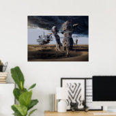 言語または避けられないエントロピー、フレームプリント ポスター (ホームオフィス)