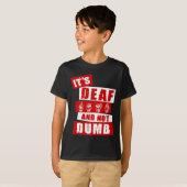 言語ろう者認識度ハンドトークAsl Lenguaje De Tシャツ (正面フル)
