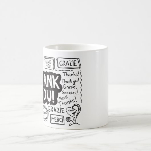 言語を使ってありがとう違う。 コーヒーマグカップ (中央)