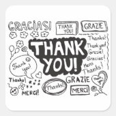 言語を使ってありがとう違う。 スクエアシール (正面)