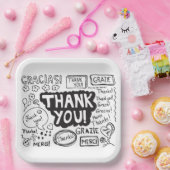 言語を使ってありがとう違う。 ペーパープレート (パーティー)