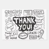 言語を使ってありがとう違う。 ラッピングペーパーシート (正面2)