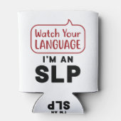 言語を見るSLPである 缶クーラー (裏面)