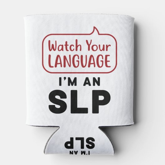 言語を見るSLPである 缶クーラー (裏面)