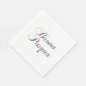 言語イタリアンハッピーイースターブオナパスカ スタンダードランチョンナプキン (角)