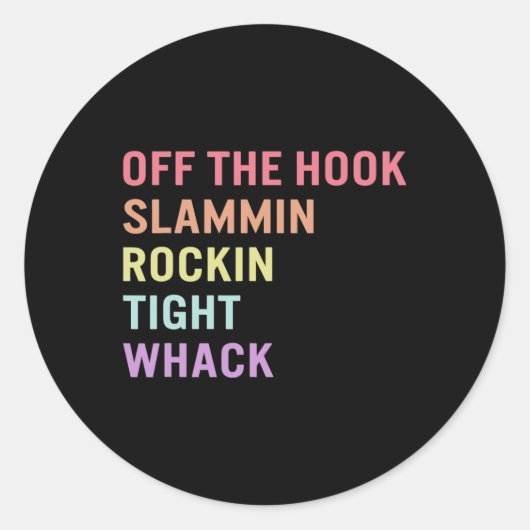 言語オフフックAslスラングTeeろう者認識度モン ラウンドシール (正面)