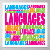 言語カラフル ポスター (正面)
