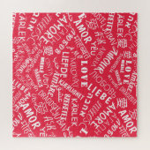 言語ジグソー数々のパズルラブワード文字 ジグソーパズル (横)