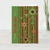 言語スペインのクリスマスフェリーズNavidad赤い緑 シーズンカード (正面)