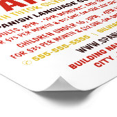 言語スペインのコースペインのス・ホラ ポスター (角)