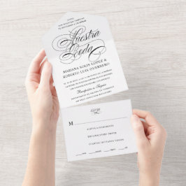 言語スペインのヌエストラボダネグラ結婚ズ オールインワン招待状