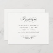 言語スペインの披露宴と指示カード 招待状 (正面/裏面)