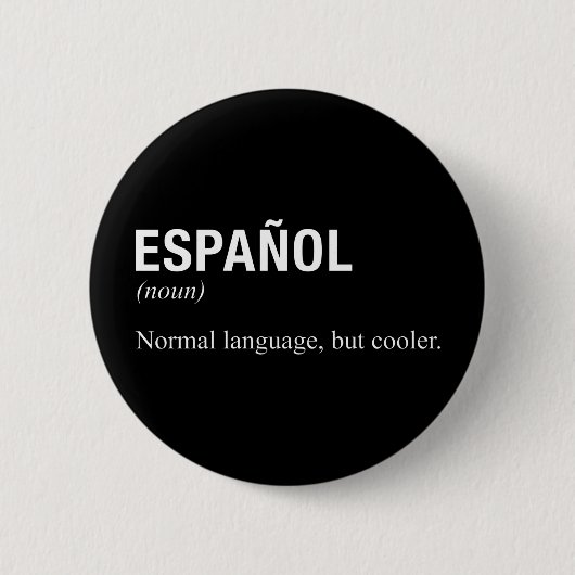 言語スペインの 缶バッジ (正面)