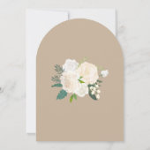 言語スペインのNuestra Boda flores pintadas arc 招待状 (裏面)