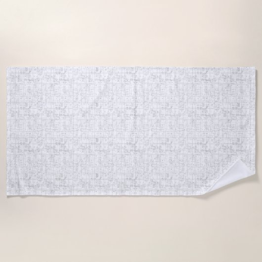 言語デザイン34 ビーチタオル (正面)