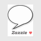 言語バブル矢印 – 楕円形状 シール (シート)