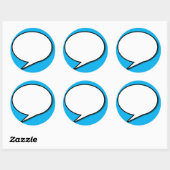 言語バブル矢印 – 楕円形状 ラウンドシール (シート)