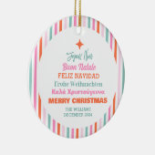 言語メリークリスマス セラミックオーナメント (右)