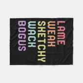 言語ラメ弱いAslスラングTeeろう認識度モ フリースブランケット (正面(横))