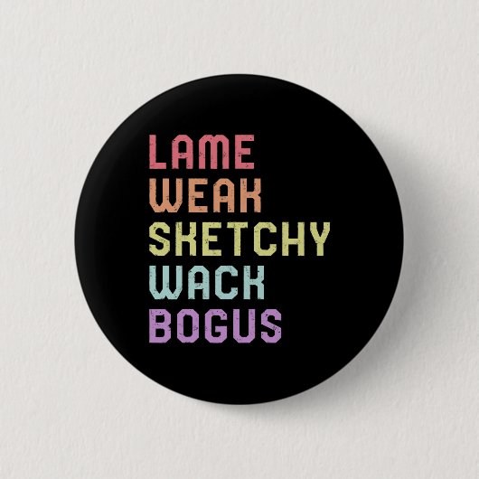 言語ラメ弱いAslスラングTeeろう認識度モ 缶バッジ (正面)