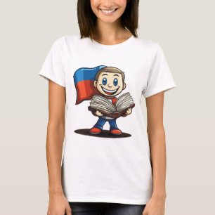 言語ロシアのの日 – ミニマモダンリストデザイン Tシャツ