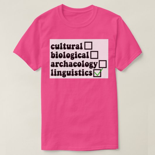 言語人類学 Tシャツ (デザイン正面)