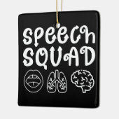 言語分隊SLP言語病理医おもしろい セラミックオーナメント (左)