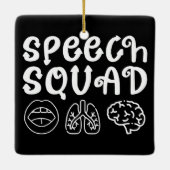 言語分隊SLP言語病理医おもしろい セラミックオーナメント (裏面)